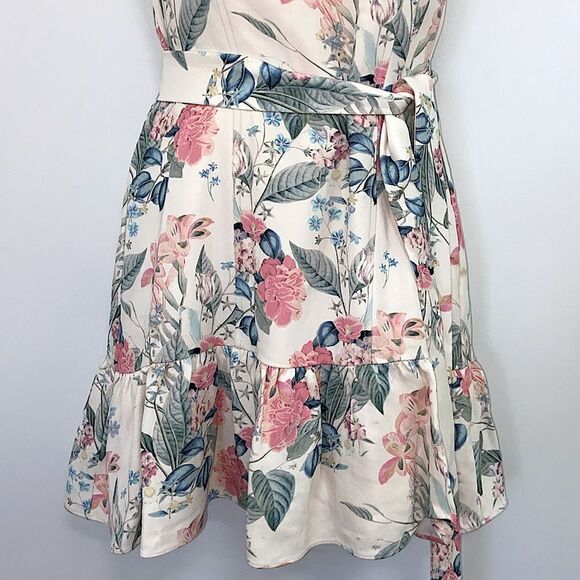 Parker Dress Mini Floral Ruffle Hem Sz 4 NWOT - Picture 4 of 8